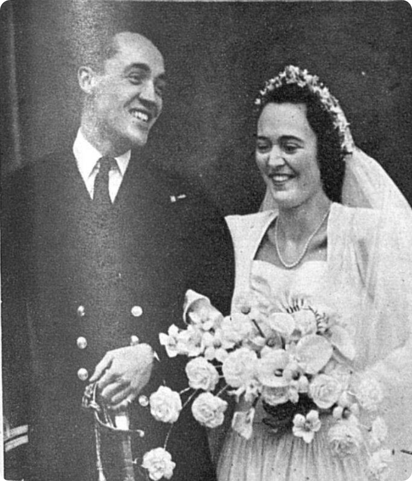 Tom's grandparents on their wedding day