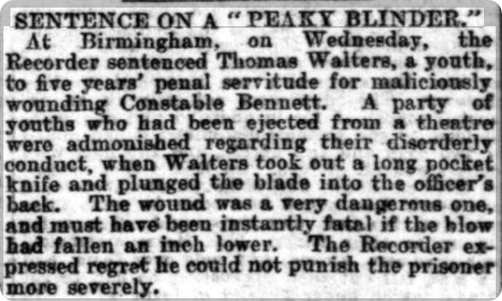 Real Peaky Blinders newspaper reports