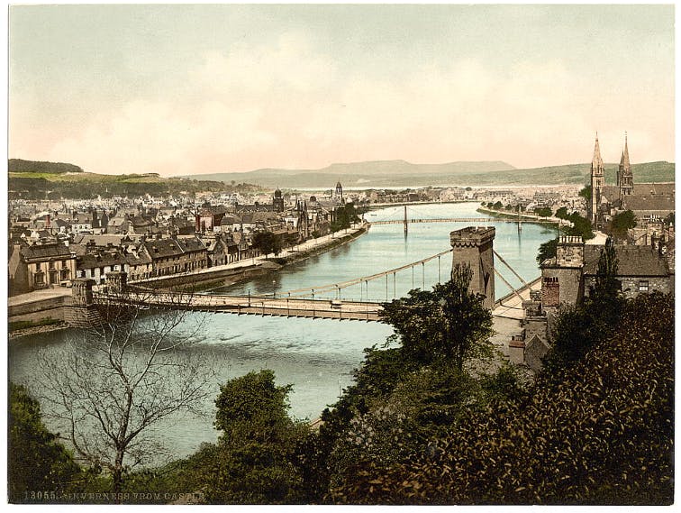 Inverness, Scotland, photomechanical print, circa 1890.