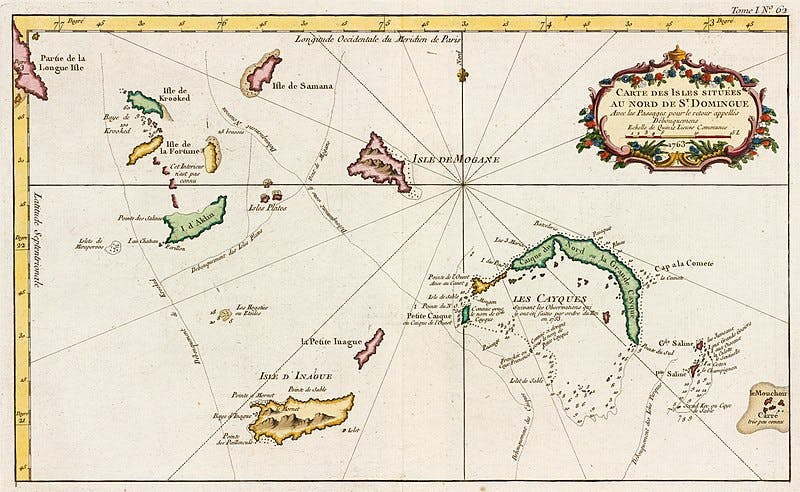 Turks and Caicos Islands, 1763