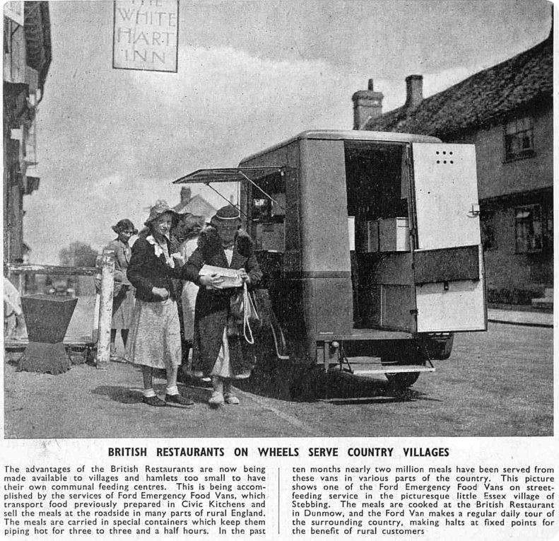 British restaurants on wheels, WW2