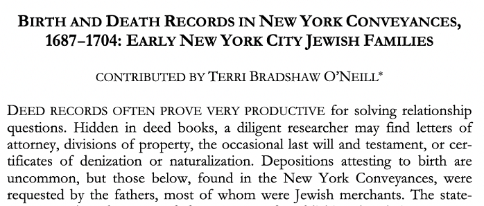 New York birth and death records