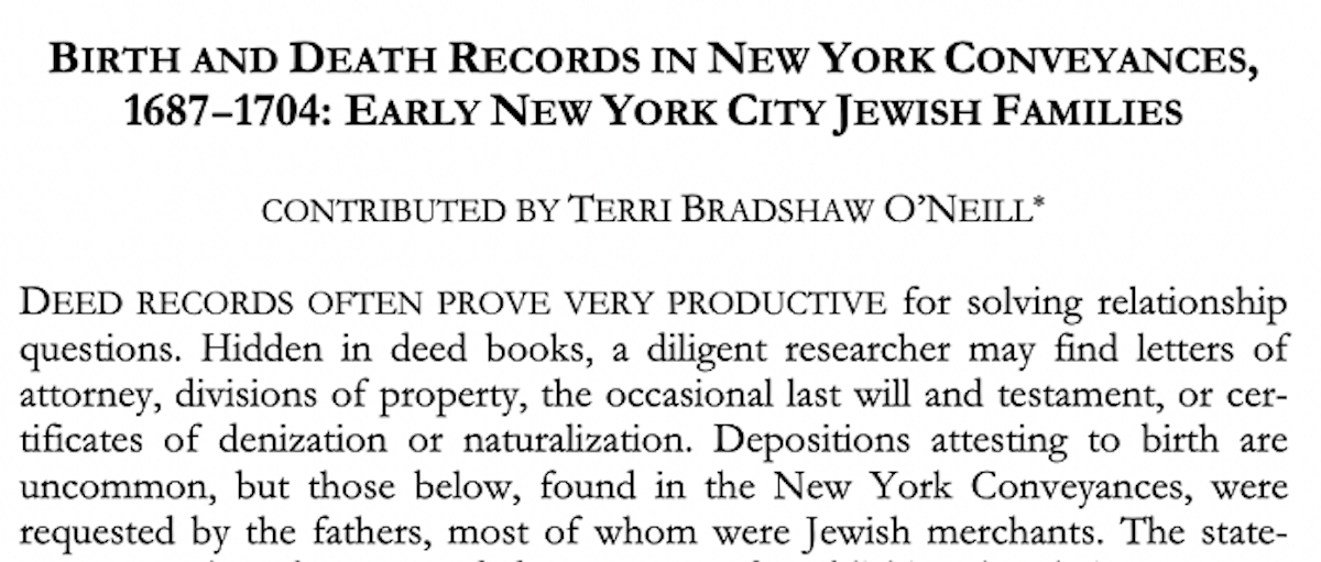 New York birth and death records