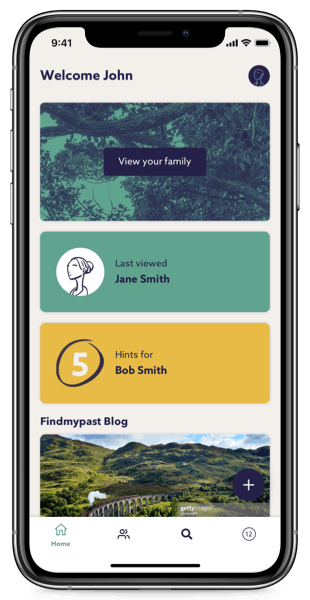 The Findmypast mobile app