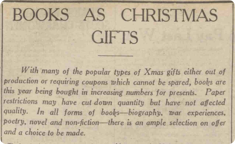 Dundee Evening Telegraph, 16 December 1944.