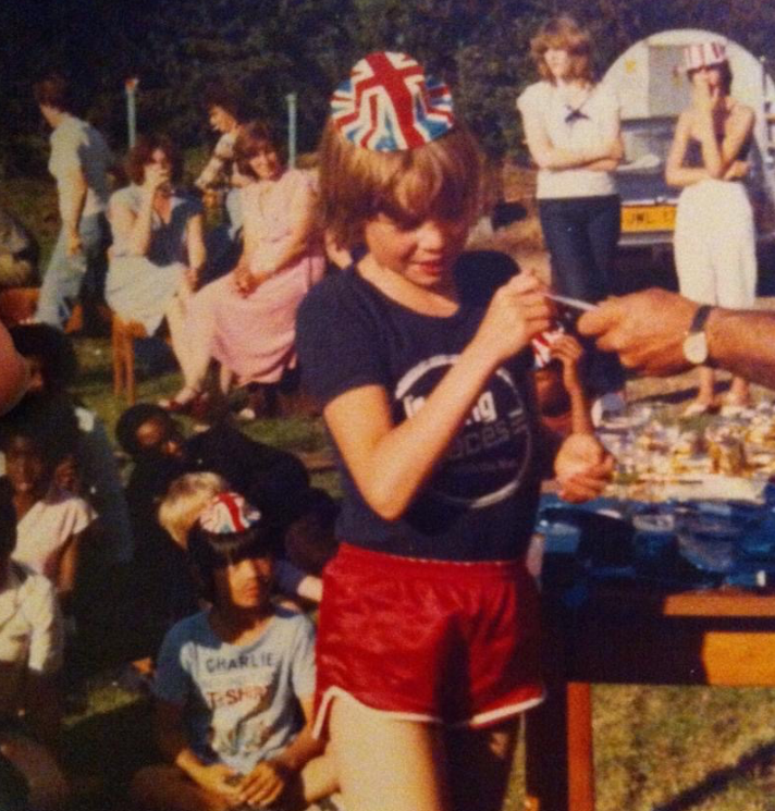Jane's photo of herself at the Silver Jubilee.