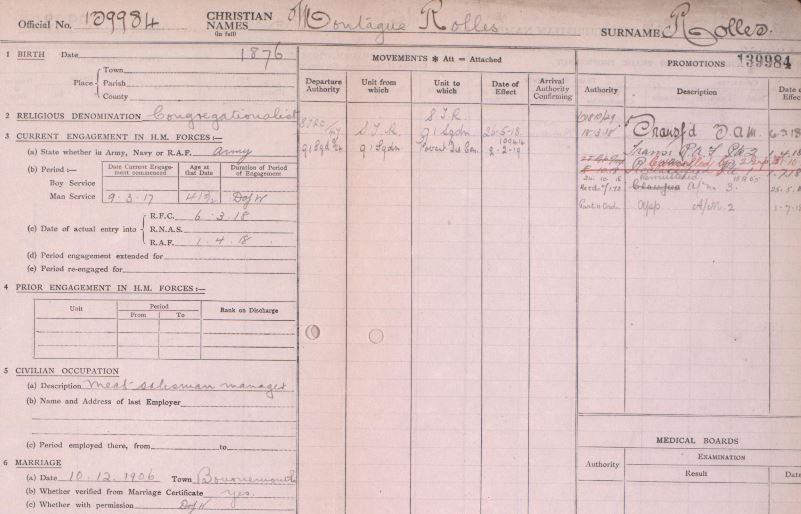 Colin Firth great grandfather in the RAF
