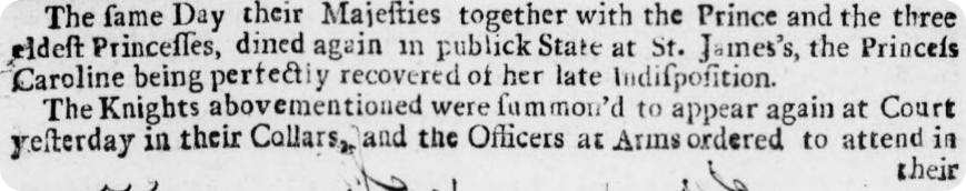 All of the above quirks can be seen on display here, in the Stamford Mercury - Thursday 09 January 1729