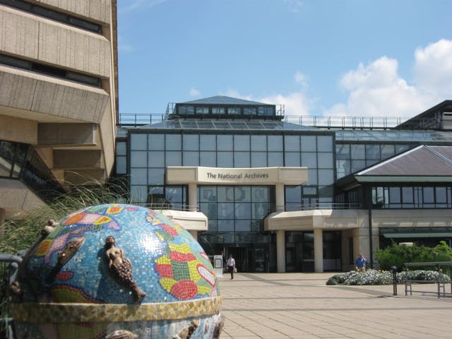 The National Archives building, Kew, London.