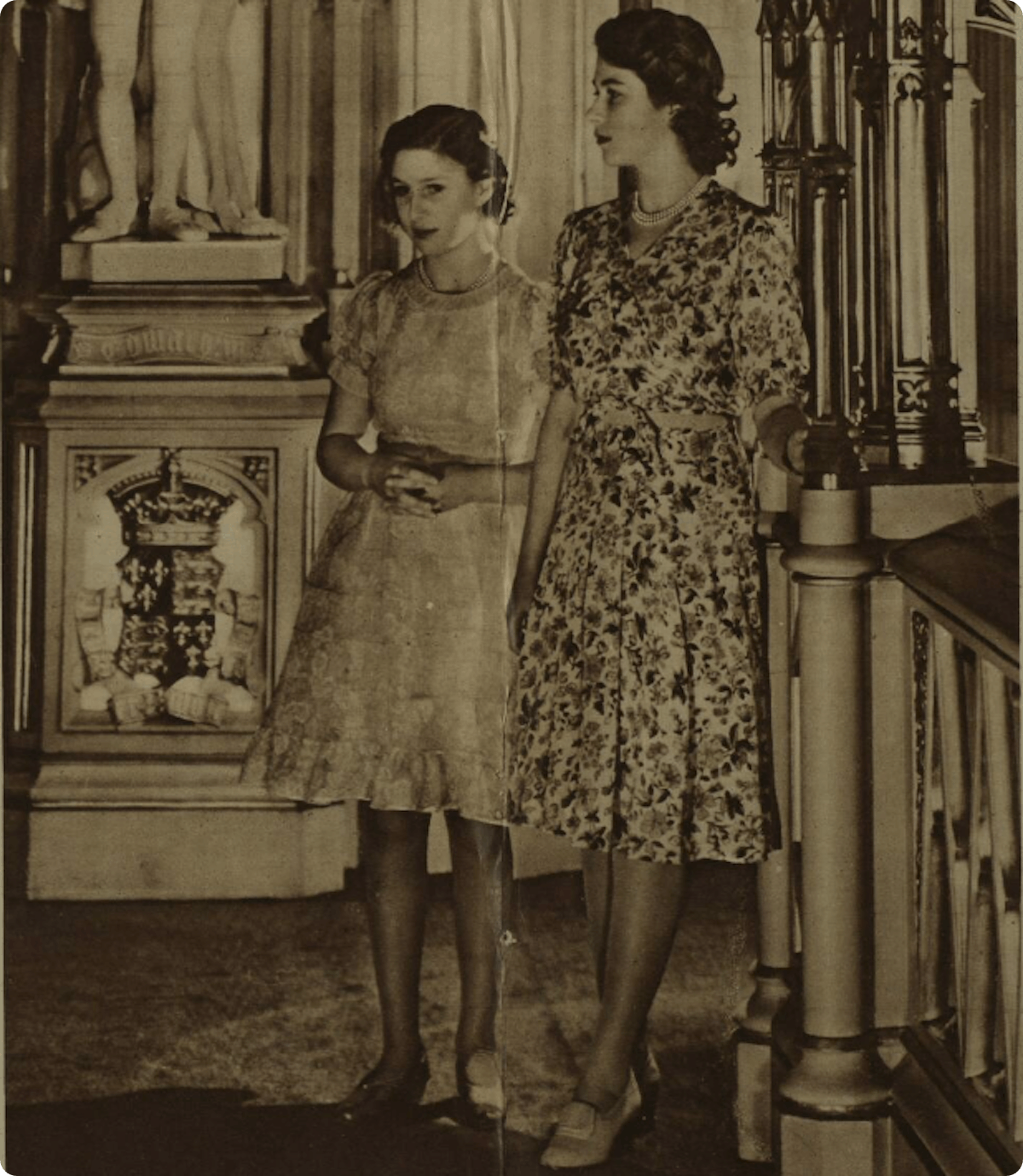 Princess Elizabeth and Princess Margaret in 1944