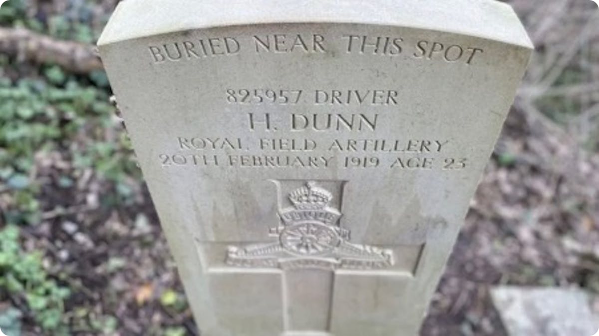 The new gravestone for Harry Dunn in Arnos Vale Cemetery, Bristol.