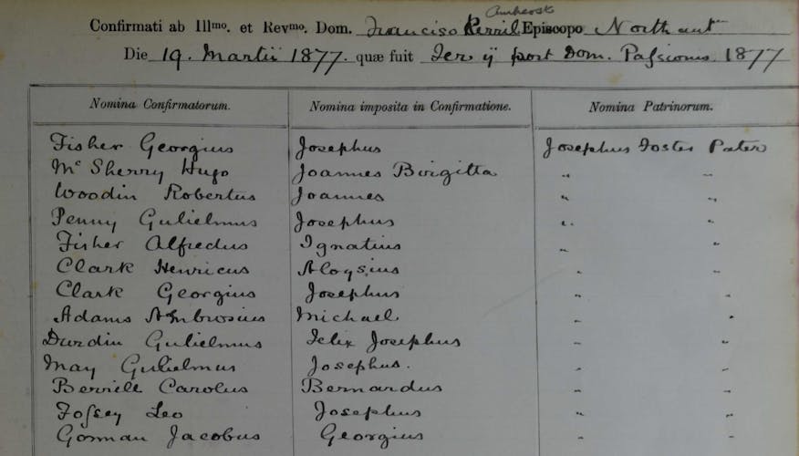 Confirmation record 1877