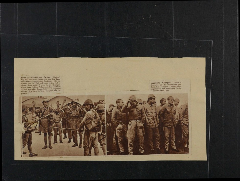 Soldiers being interred in Japanese PoW camps during WW2