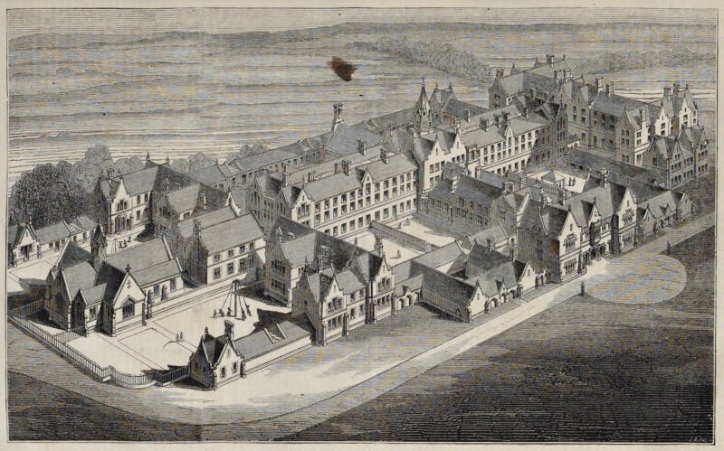 Birmingham New Workhouse, depicted in 1852.