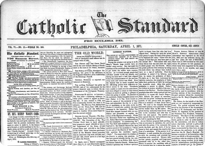 Catholic Standard newspaper archives