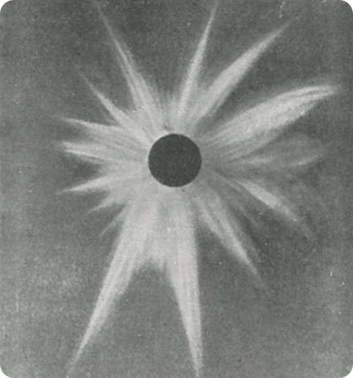 Stevens' drawing of the sun.