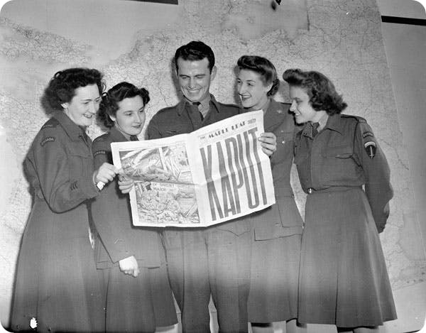 VE Day troops in France, 1945