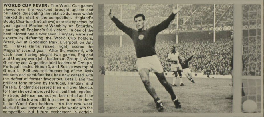 'World Cup fever', the Illustrated London News, 1966.