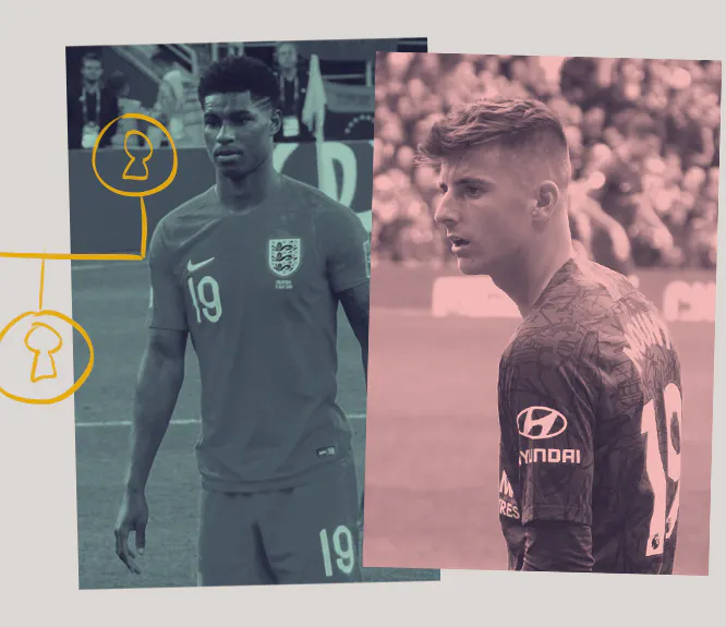 Marcus Rashford and Mason Mount