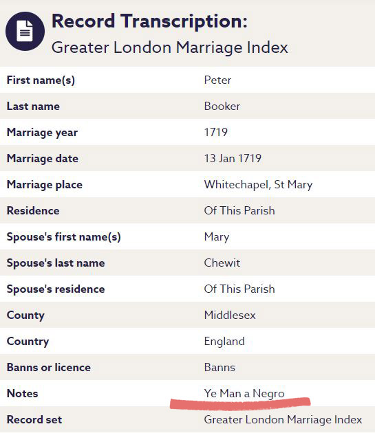 Africans in historical British records