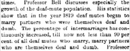 A newspaper clipping from the Preston Herald in 1889. 