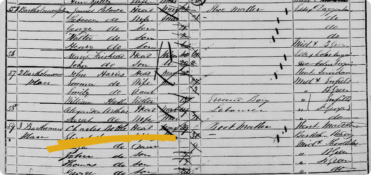 Charles in 1851 Census