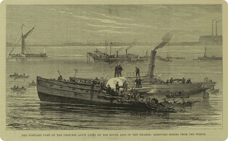 The disaster, as depicted in the Illustrated London News.