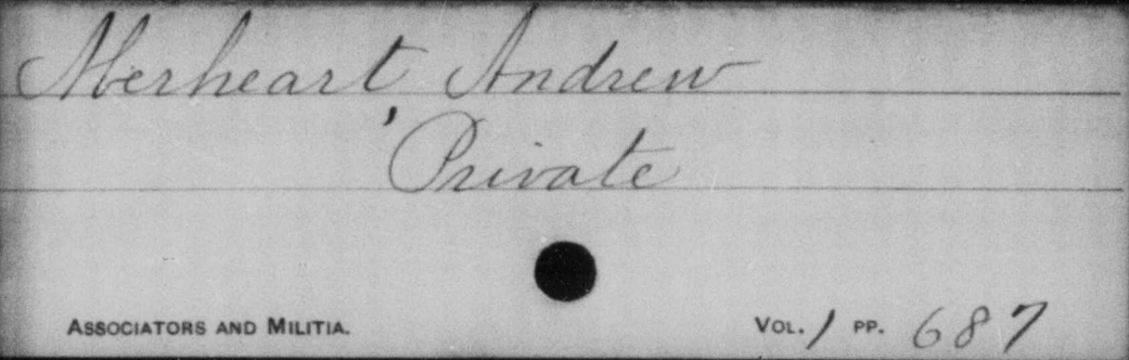 A snippet from the american revolution milita index