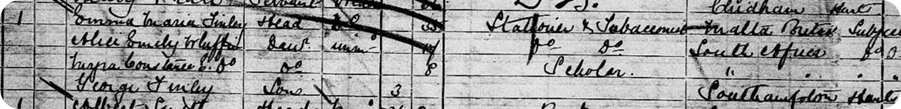 George Finlay in the 1881 Census. You can see the full record here.