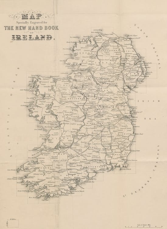 Map of Ireland 1871