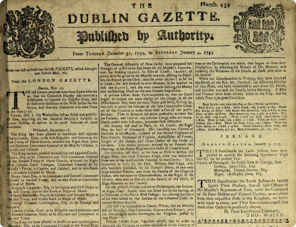 Search Dublin Gazette online