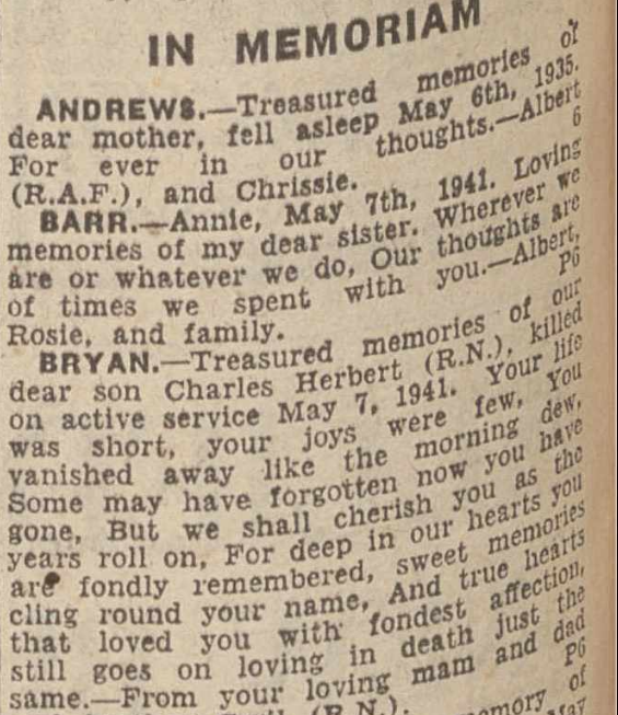 'In memoriam', from 1944