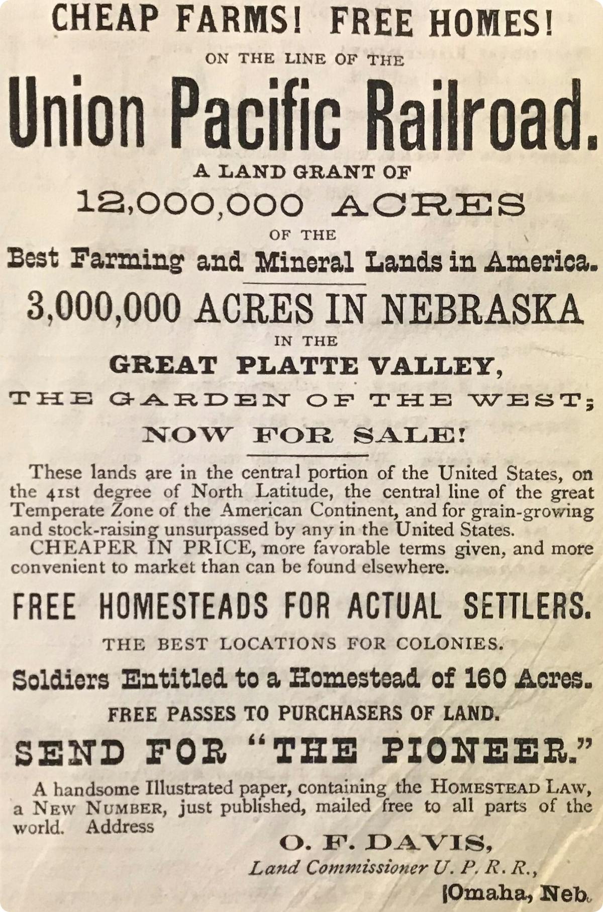 19th century adverts targeting US immigrants