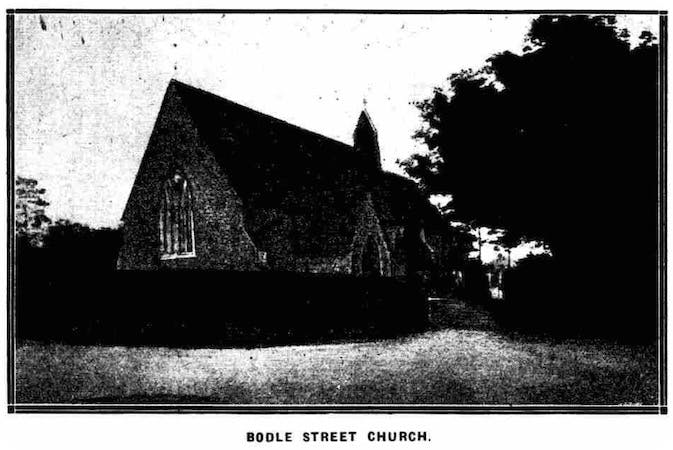 St John's in Bodle Street Green, a church featured in our Sussex Baptisms.