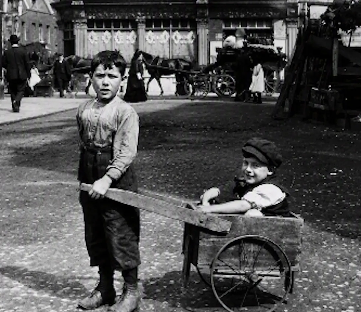 Two children in the East End of London