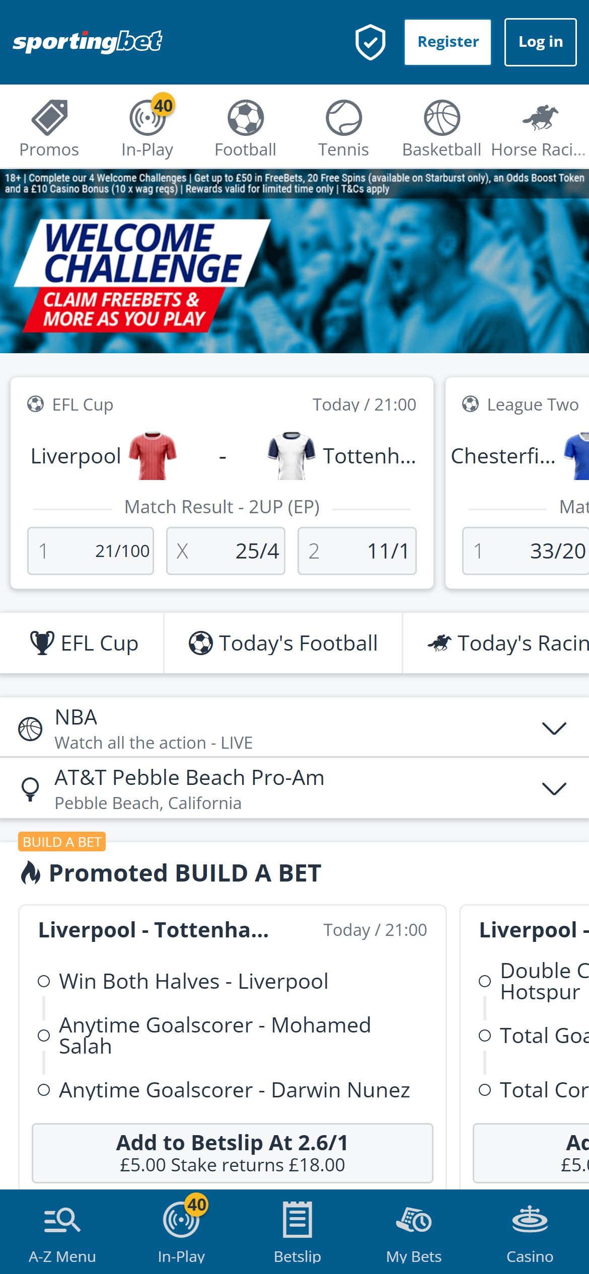 Sportingbet sportsbook