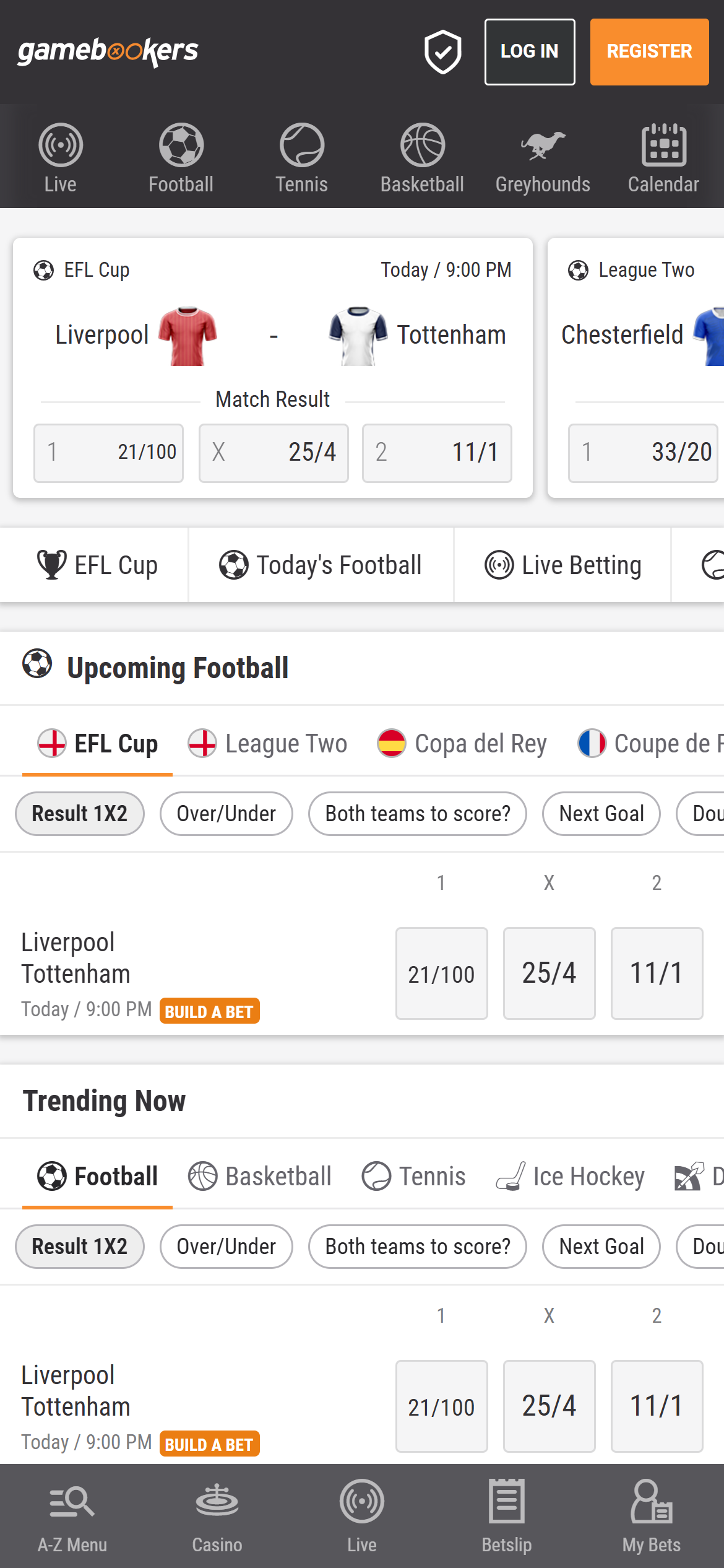 Gamebookers sportsbook