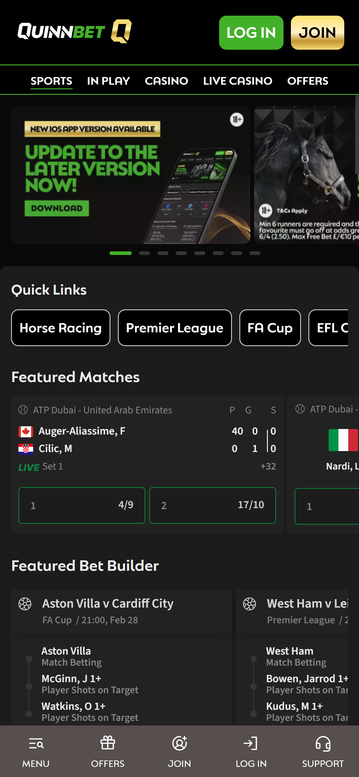 QuinnBet new sportsbook