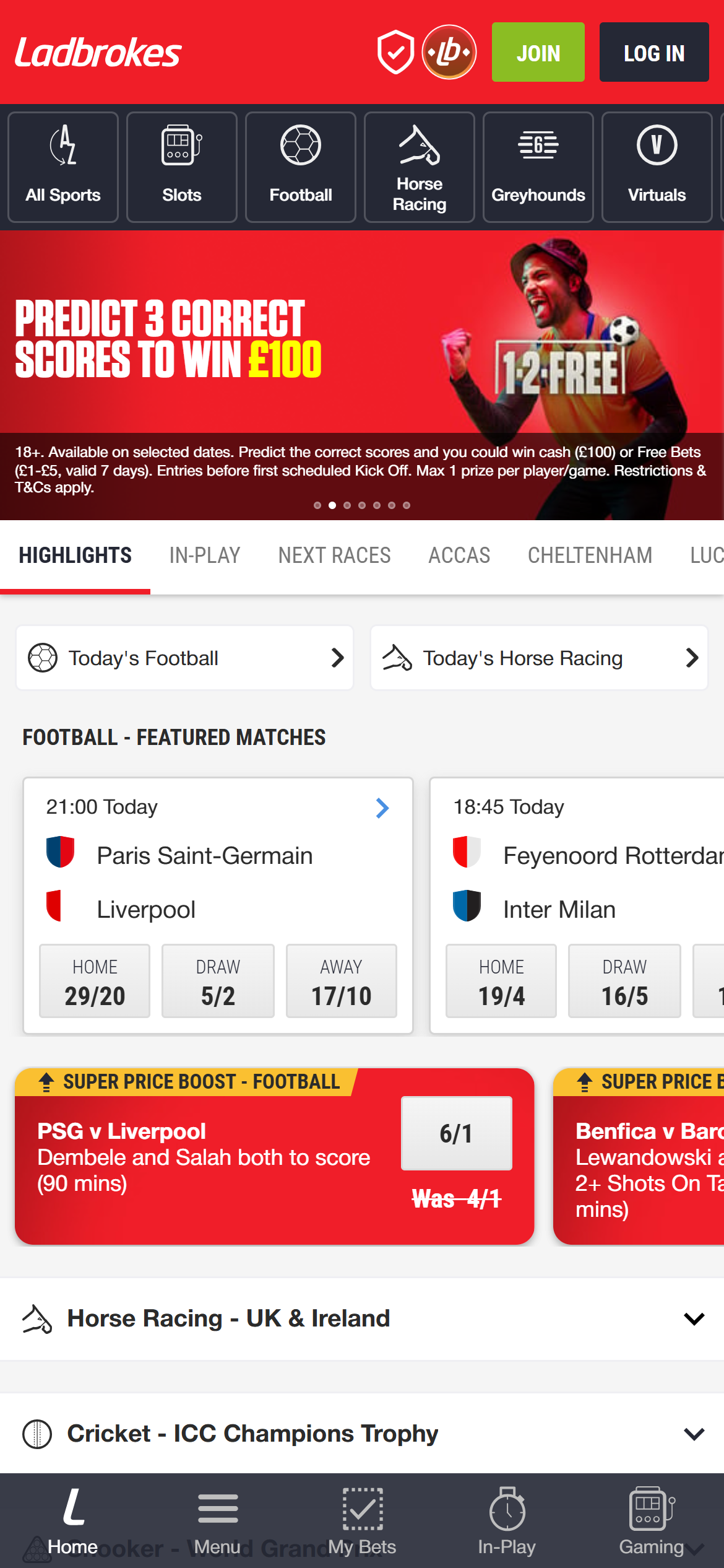 Ladbrokes sportsbook