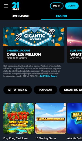 21.co.uk casino