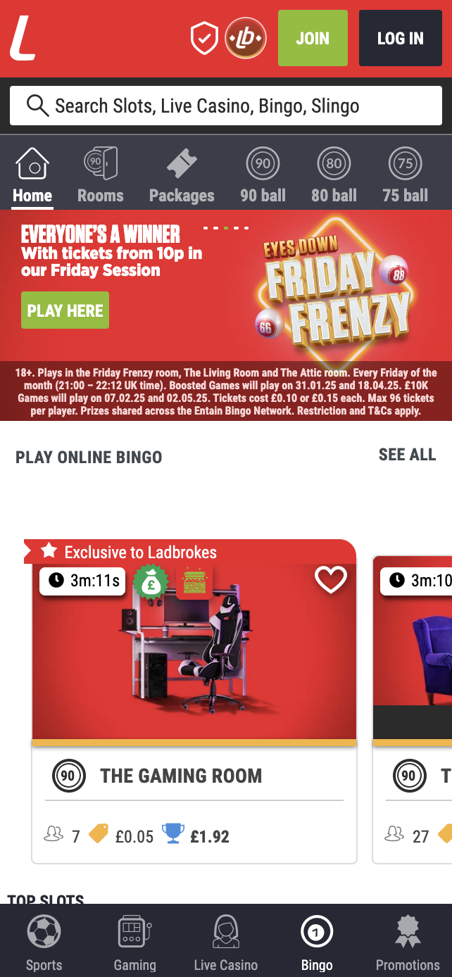 Ladbrokes Bingo