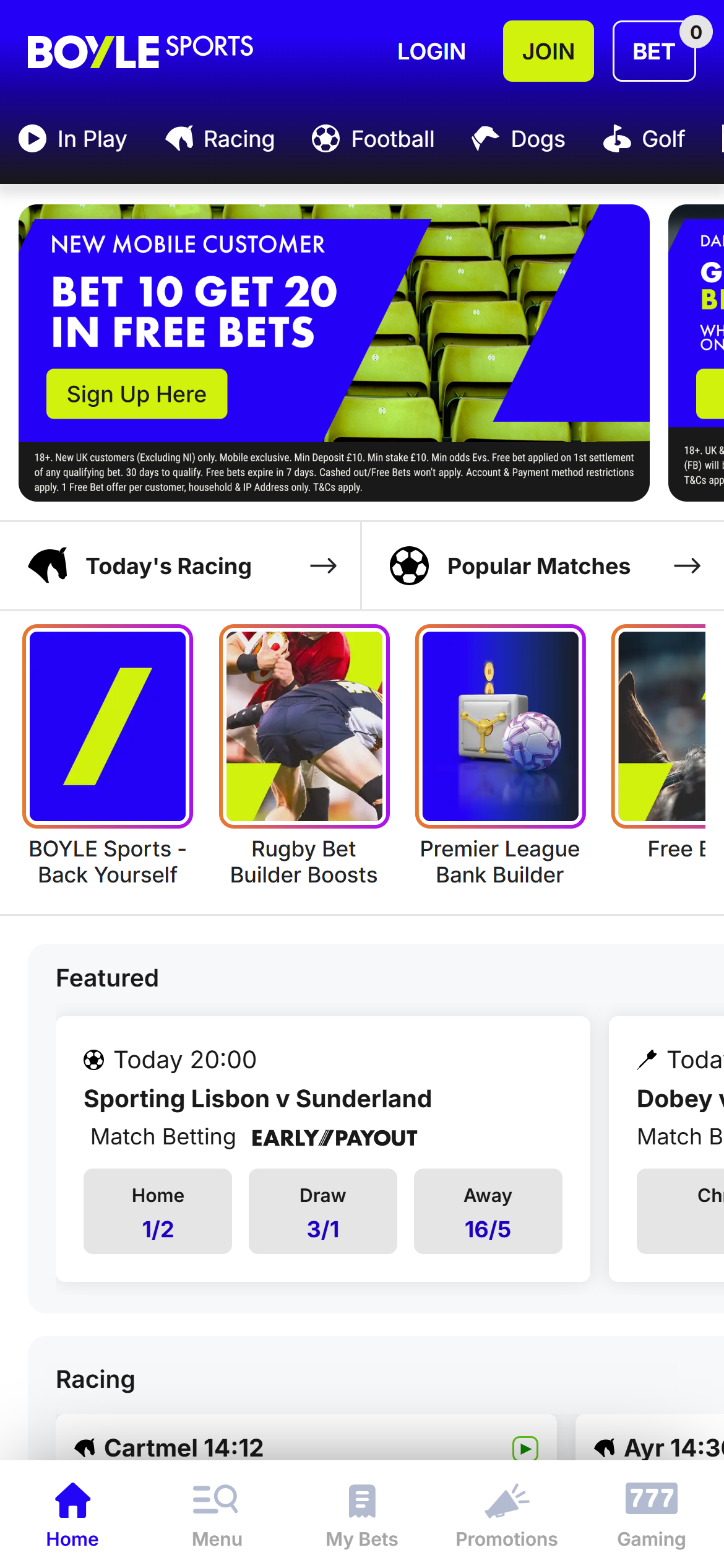 BoyleSports new design