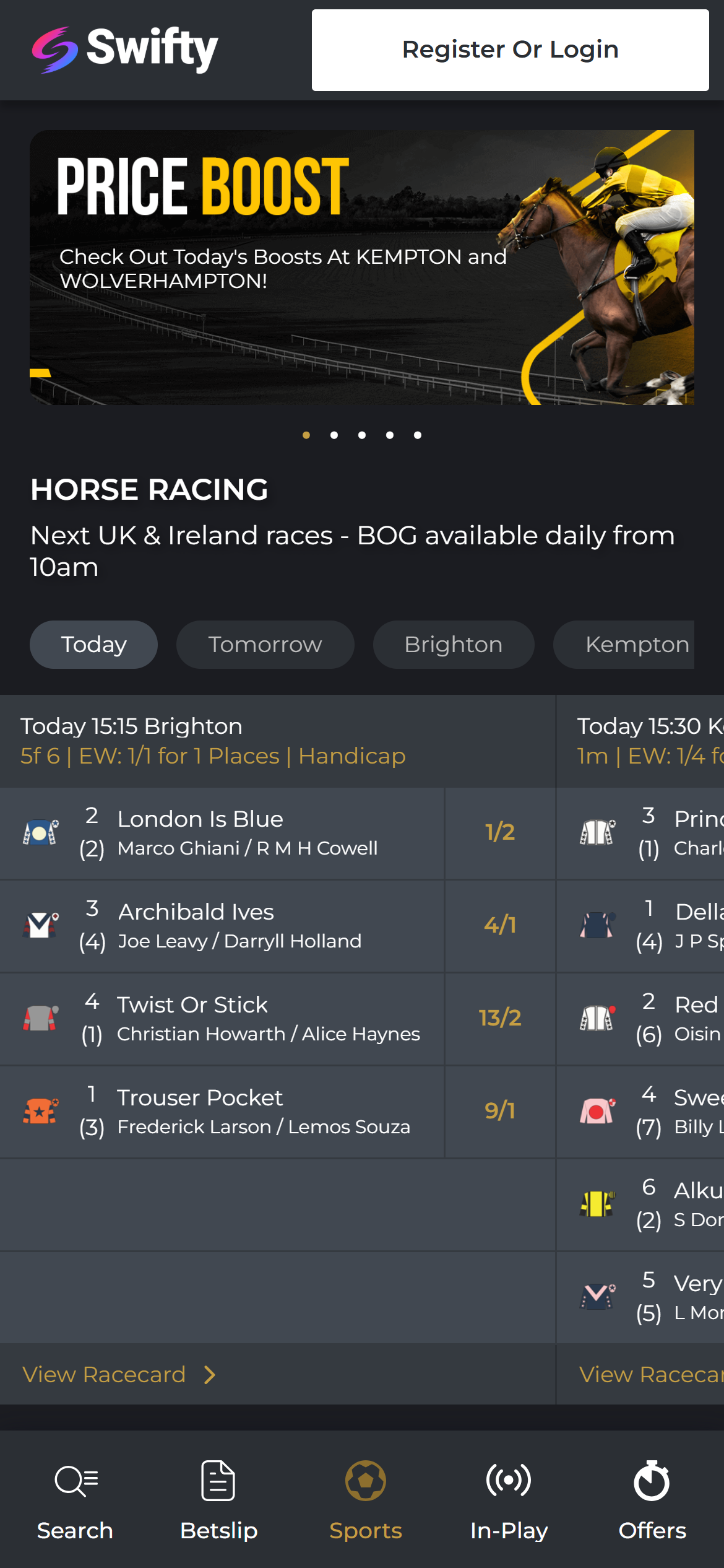 Swifty Sports sportsbook