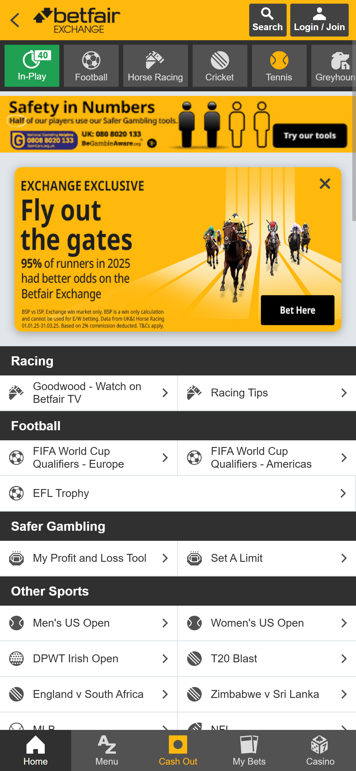 Betfair sportsbook