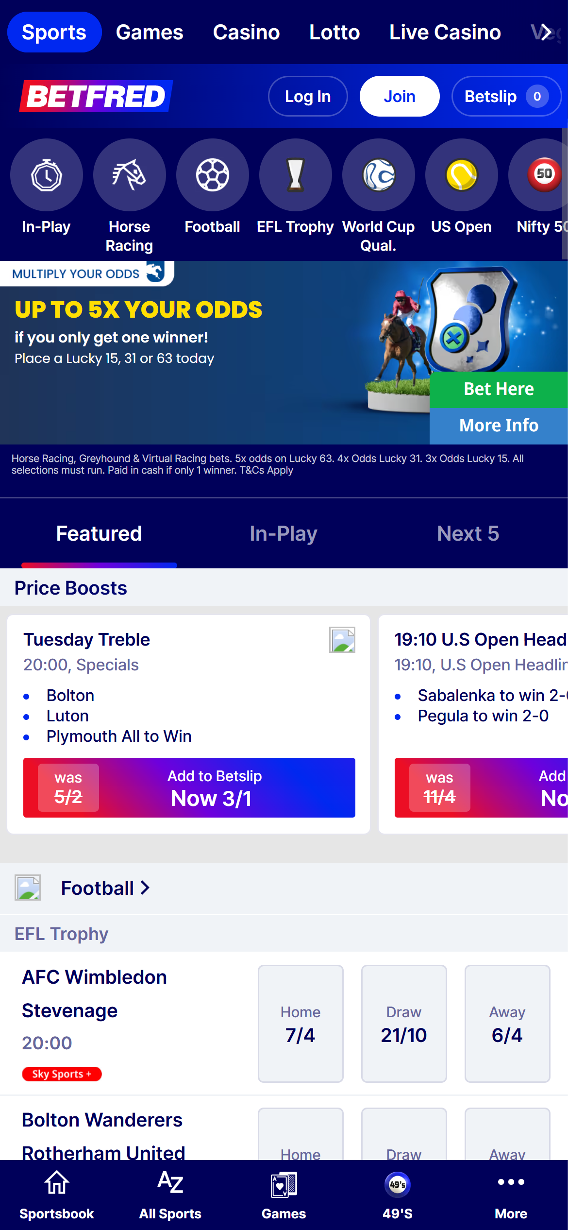 Betfred sportsbook