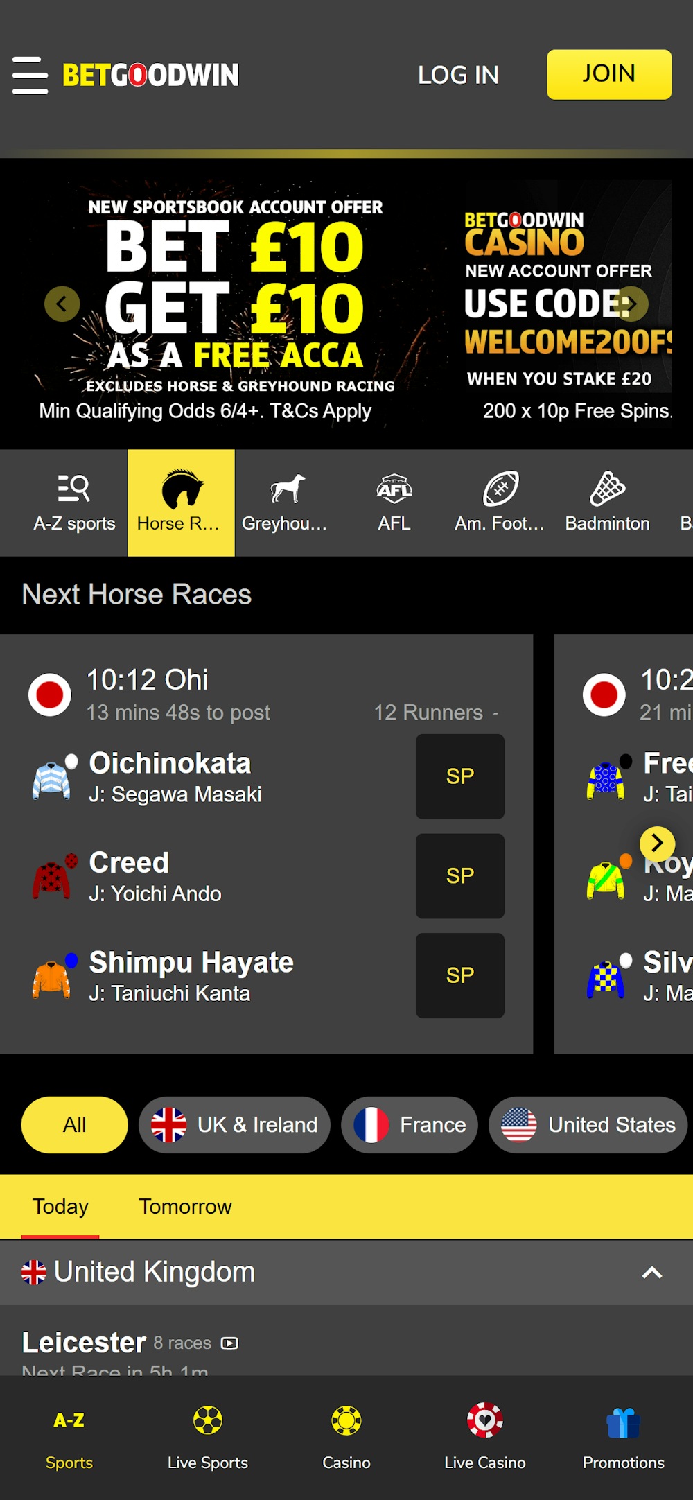 BetGoodwin new sportsbook