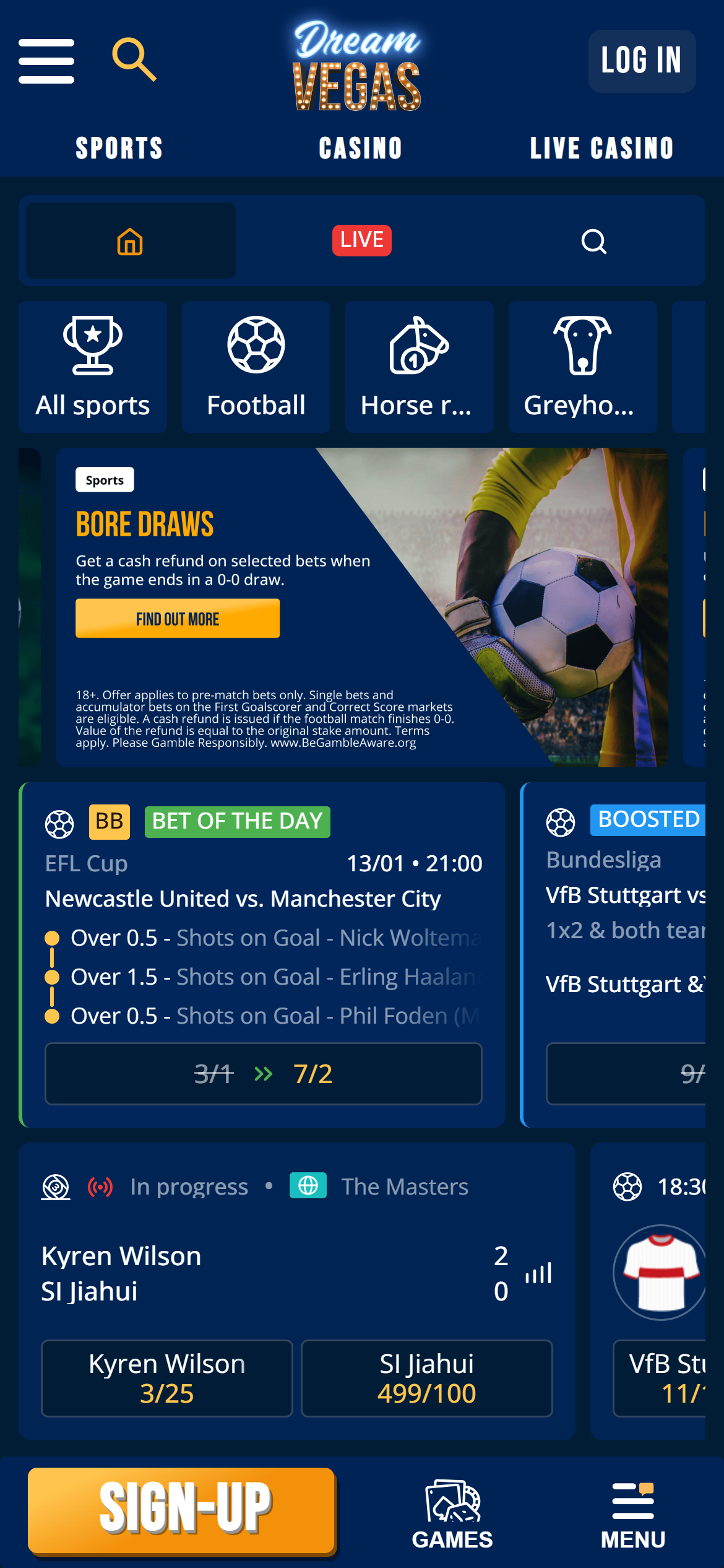 Dream Vegas sportsbook