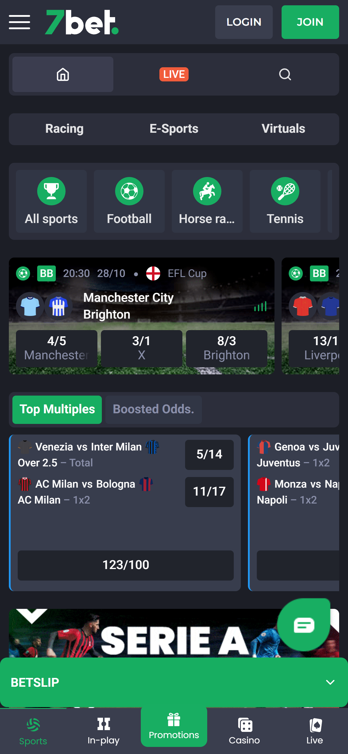 7bet home new