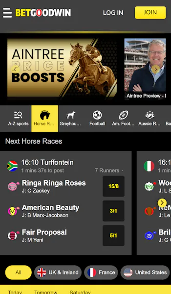 BetGoodwin sports home