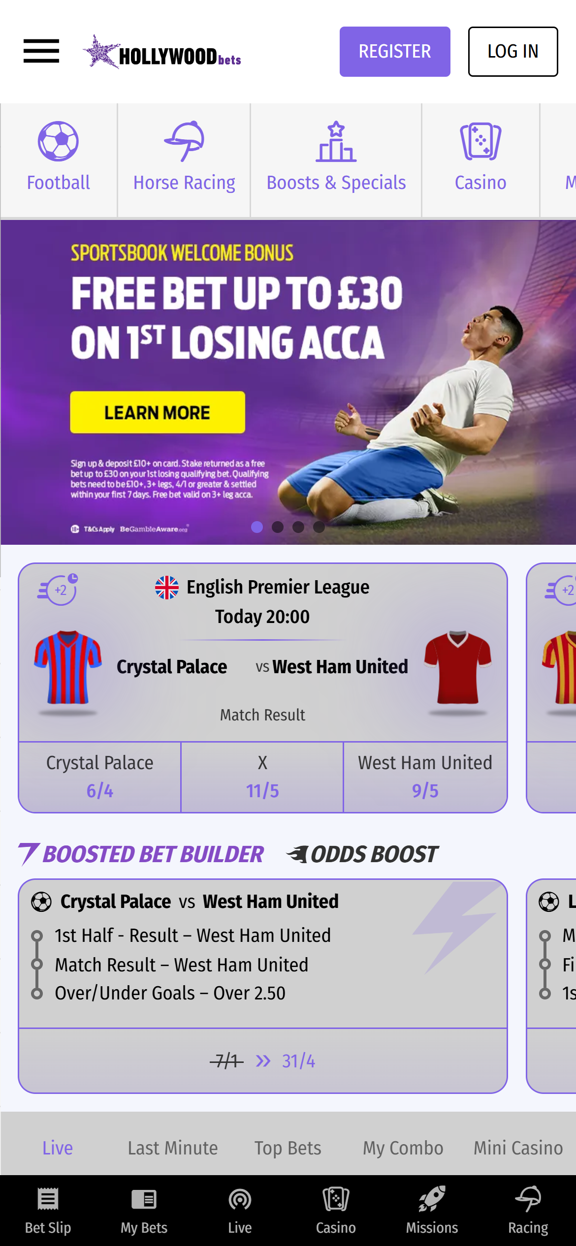 Hollywoodbets home